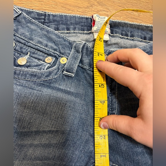 True Religion Jeans Women's Size 28 World Tour USA Rhinestone Pockets Straight - Picture 7 of 15